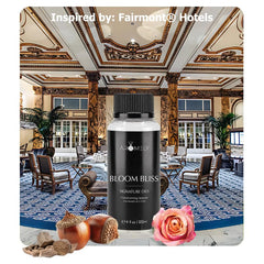 AROMELY Bloom Bliss fragrance notes featuring cardamom and leather for depth and warmth.