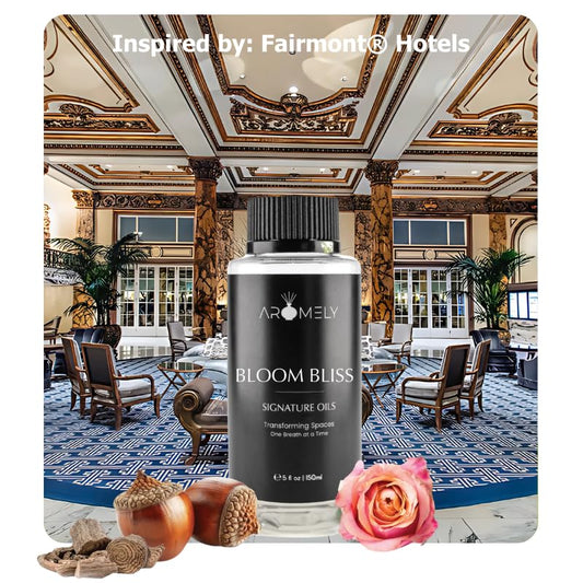 Aromely Bloom Bliss rose notes highlight elegant floral aroma.