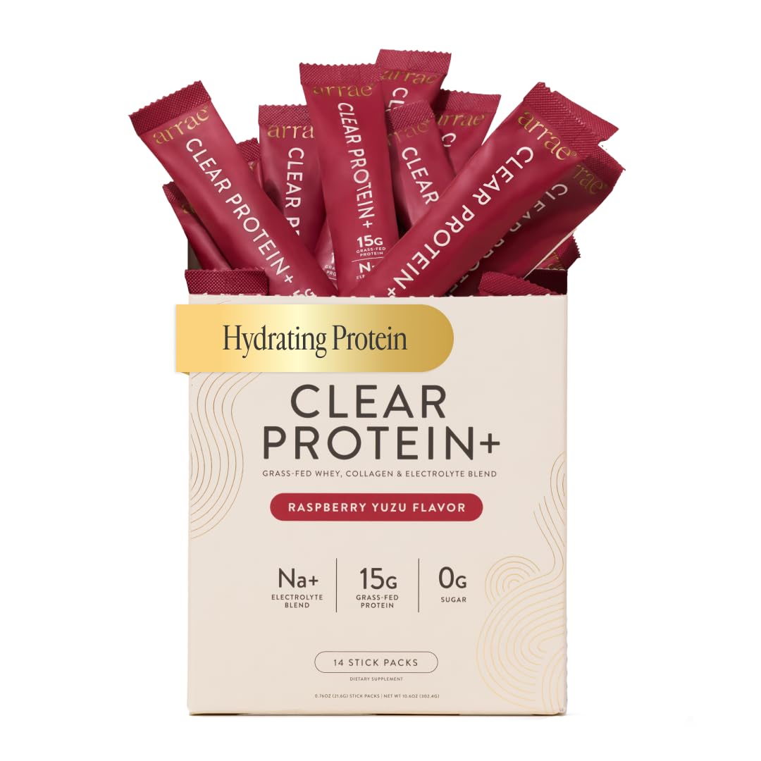 Arrae Clear Protein bottle being poured for a refreshing shake