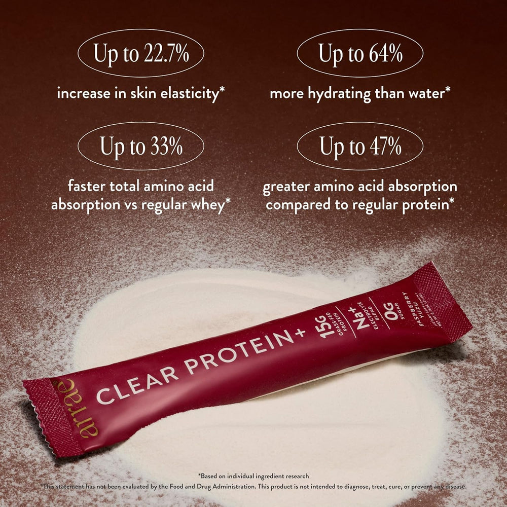 Arrae Clear Protein natural Raspberry Yuzu flavor with beetroot coloring