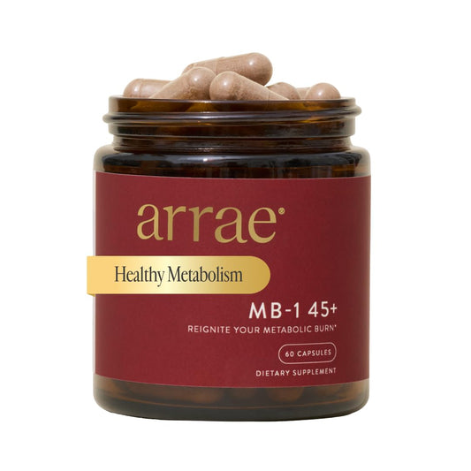 Arrae MB-1 45+ bottle with capsules supporting appetite balance and energy