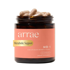 Arrae MB-1 bottle view shows packaging for daily appetite support.
