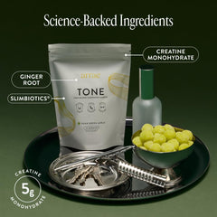 Arrae Tone Gummies serving on counter for daily use.