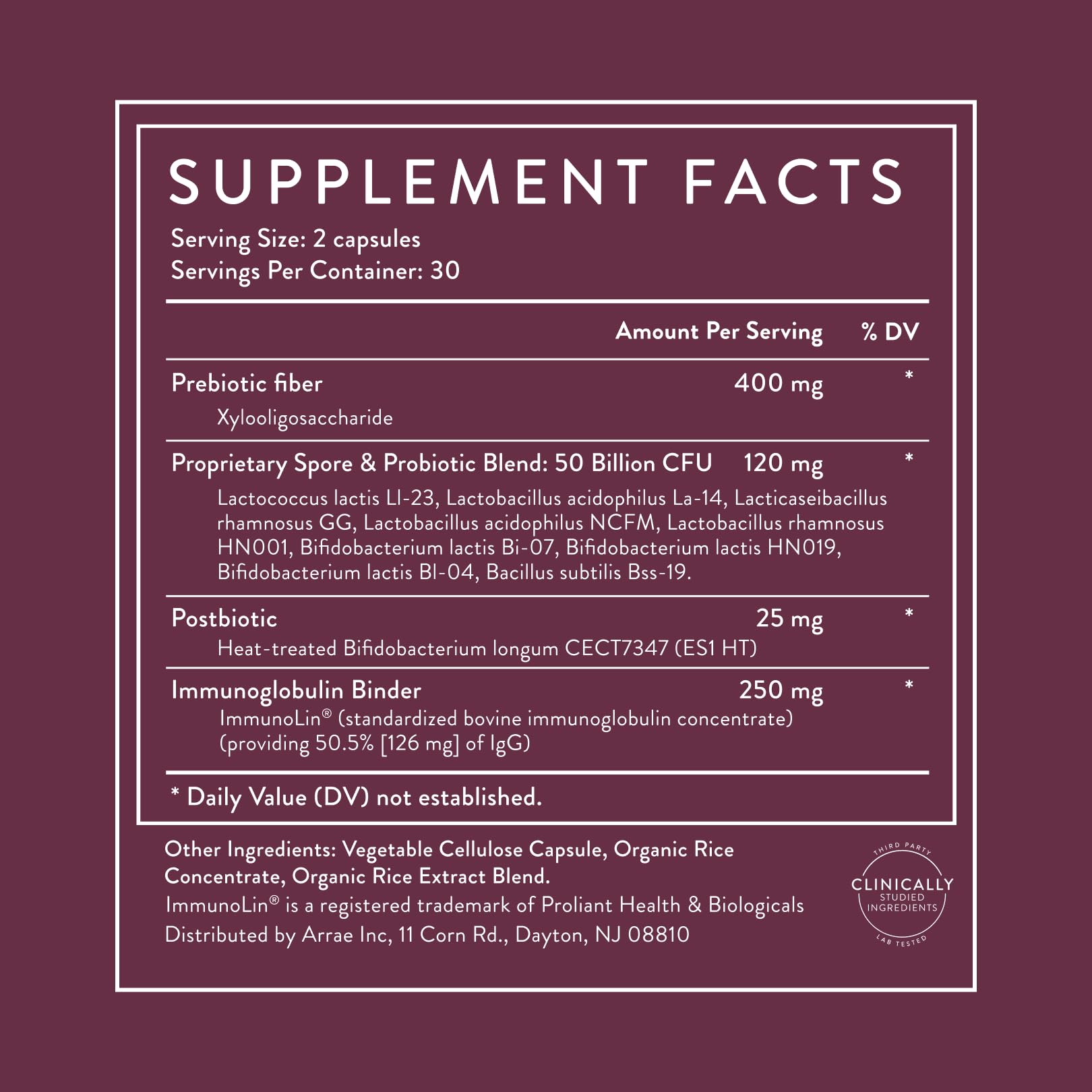 Arrae Tribiotic immune-support image reflecting potential immune balance through gut health.