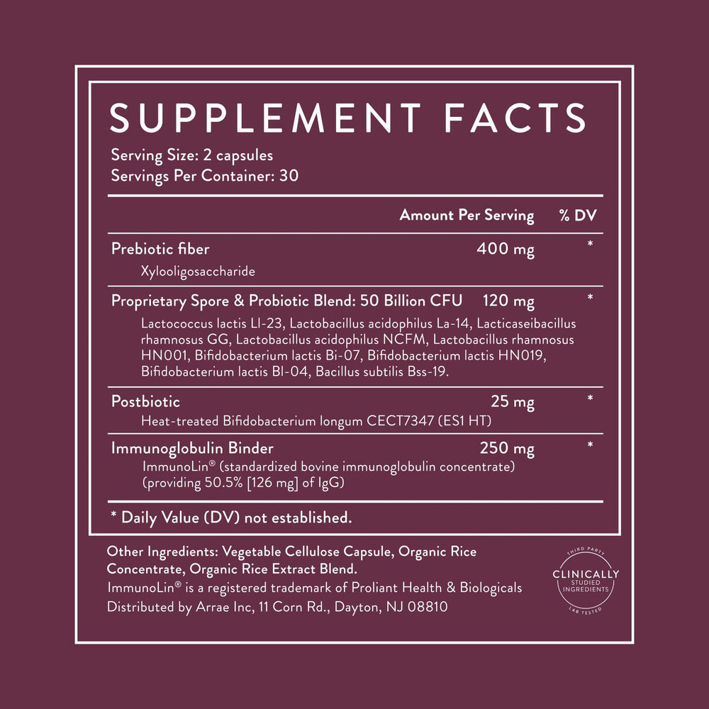 Arrae Tribiotic immune-support image reflecting potential immune balance through gut health.