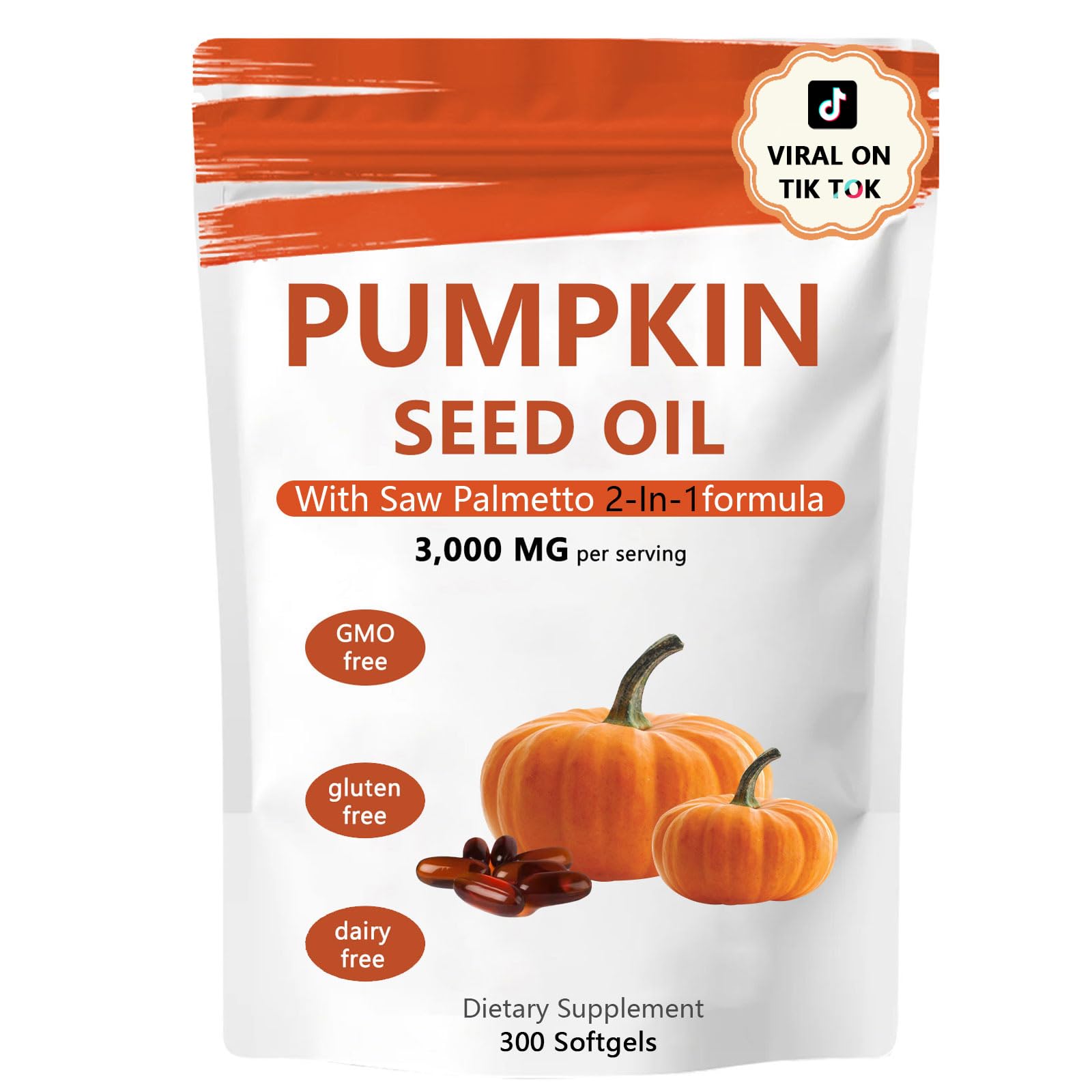 ARSYCHLL Pumpkin Seed Oil softgels bottle for easy daily intake and potential hair support