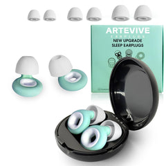 Artevive earplugs compact case for easy storage and portability.