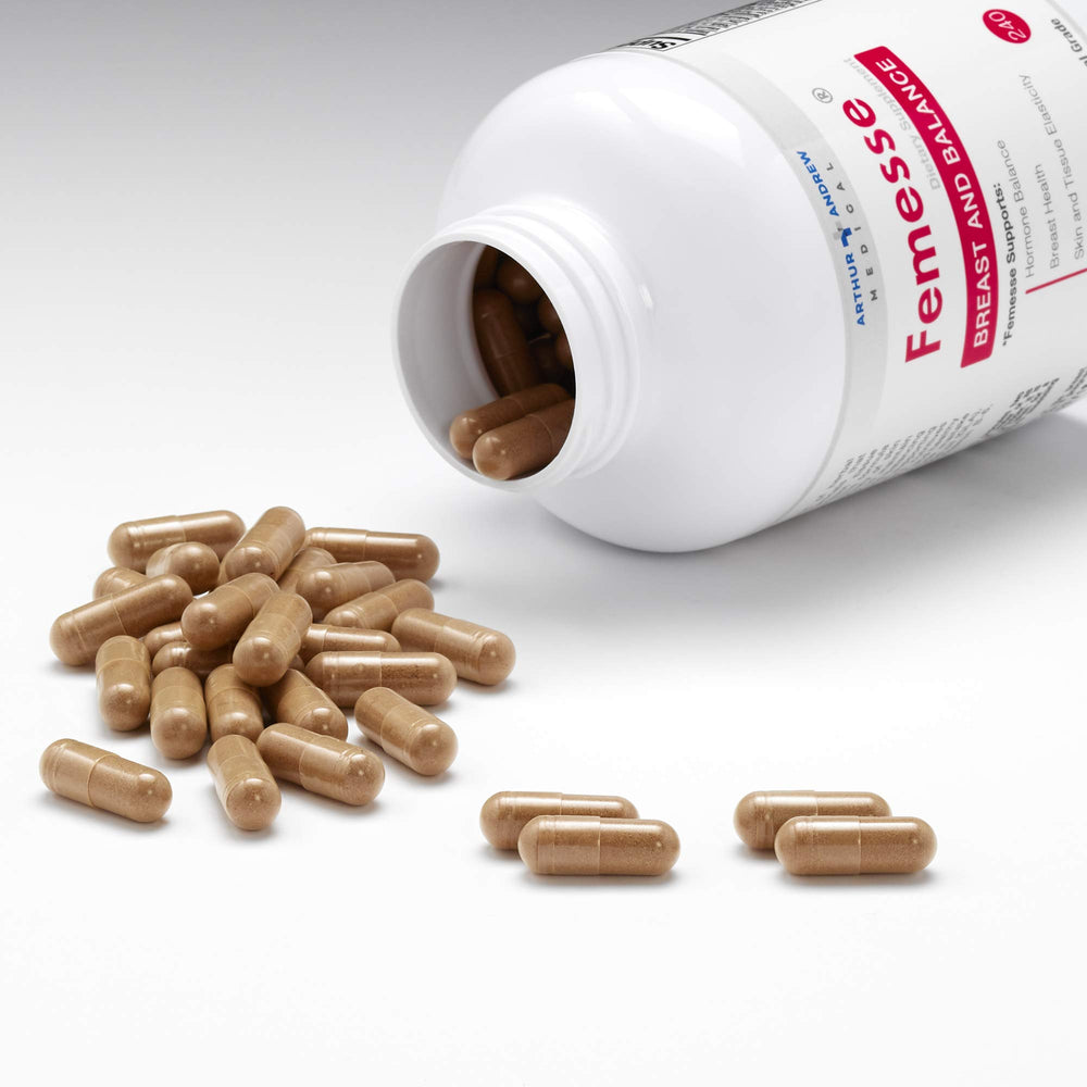 Front packaging view of Femesse communicates vegan and gluten-free credentials