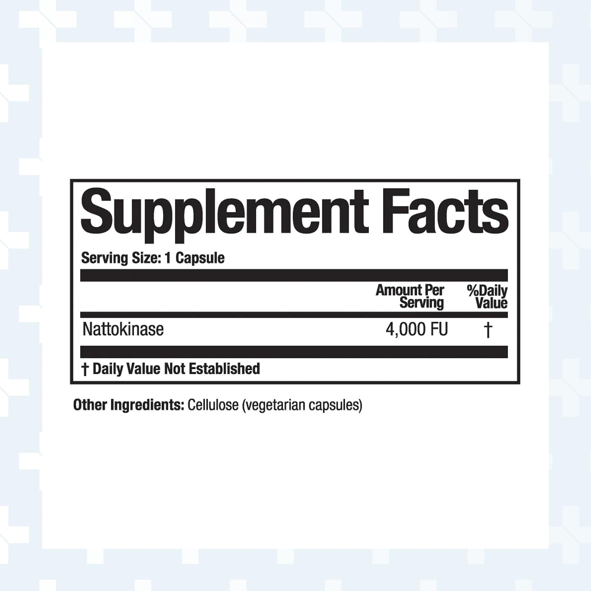 Nattovena capsules close-up highlighting 4,000 FUs per capsule