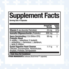 Arthur Andrew Medical Syntol bottle back label highlights vegan, non-GMO credentials.