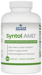 Arthur Andrew Medical Syntol bottle front shows 3-in-1 gut balance formula.
