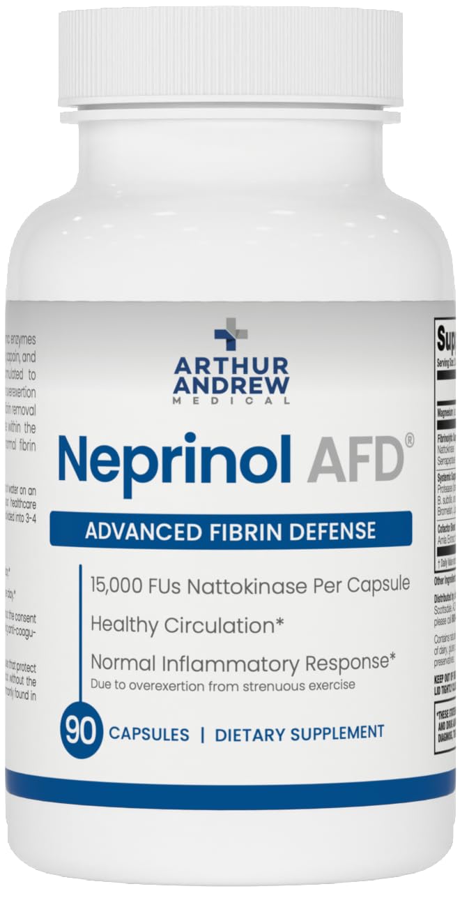 Arthur Andrew Neprinol AFD bottle front showing label for daily enzyme support