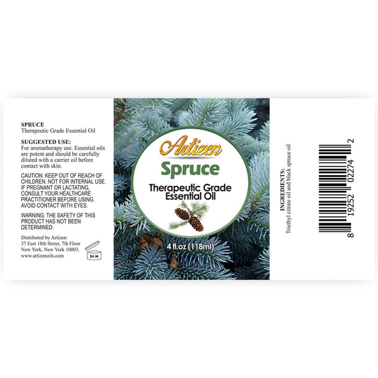 Artizen spruce oil in diffuser scene releasing pine aroma