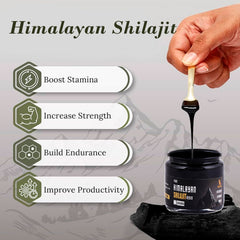 Aryan Surya Shilajit Resin bottle with spoon ready for use