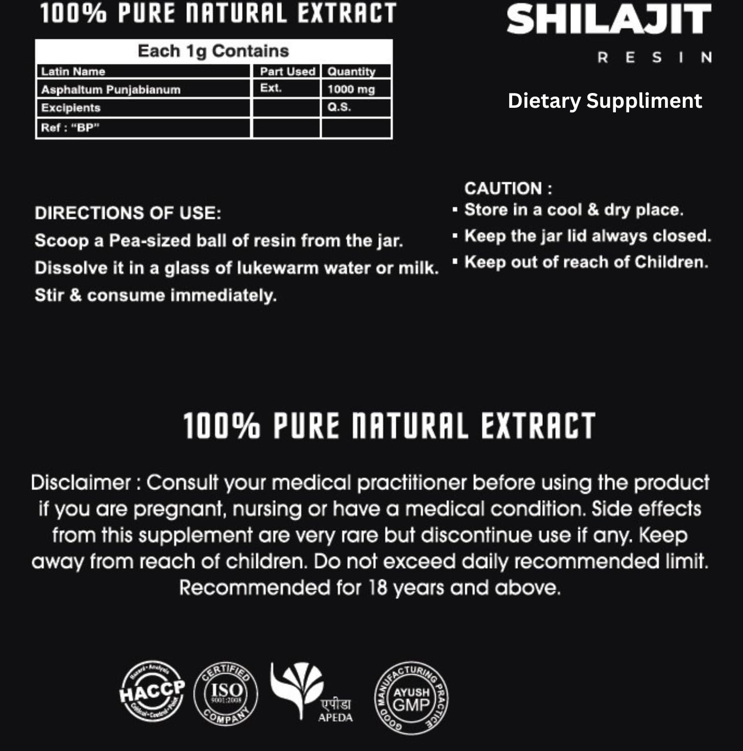 Aryan Surya Shilajit Resin closeup mineral sheen signals quality