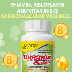 Diosmin Plus 900 capsules close-up showing easy daily intake.
