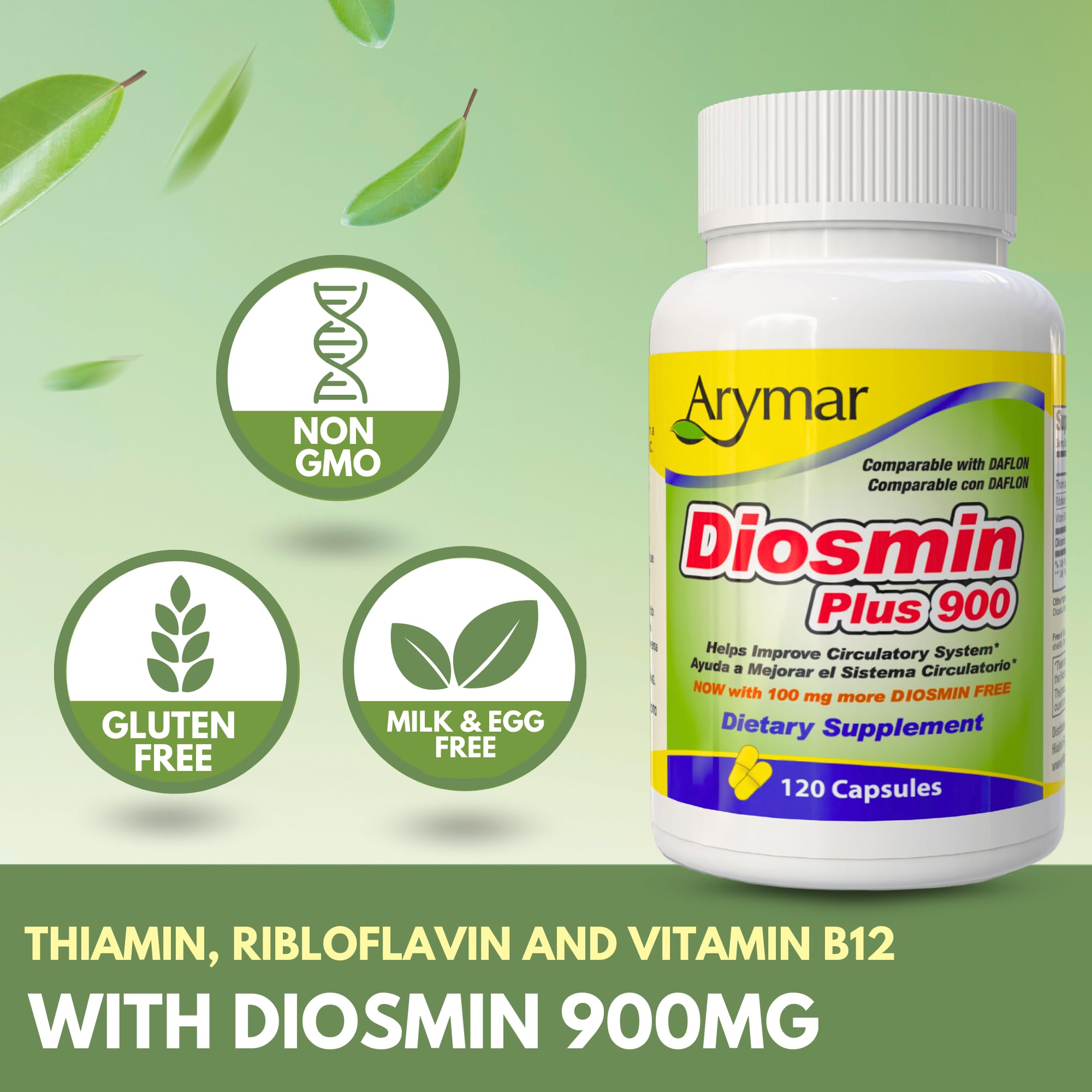 Daily routine scene with Arymar Diosmin Plus 900 bottle.