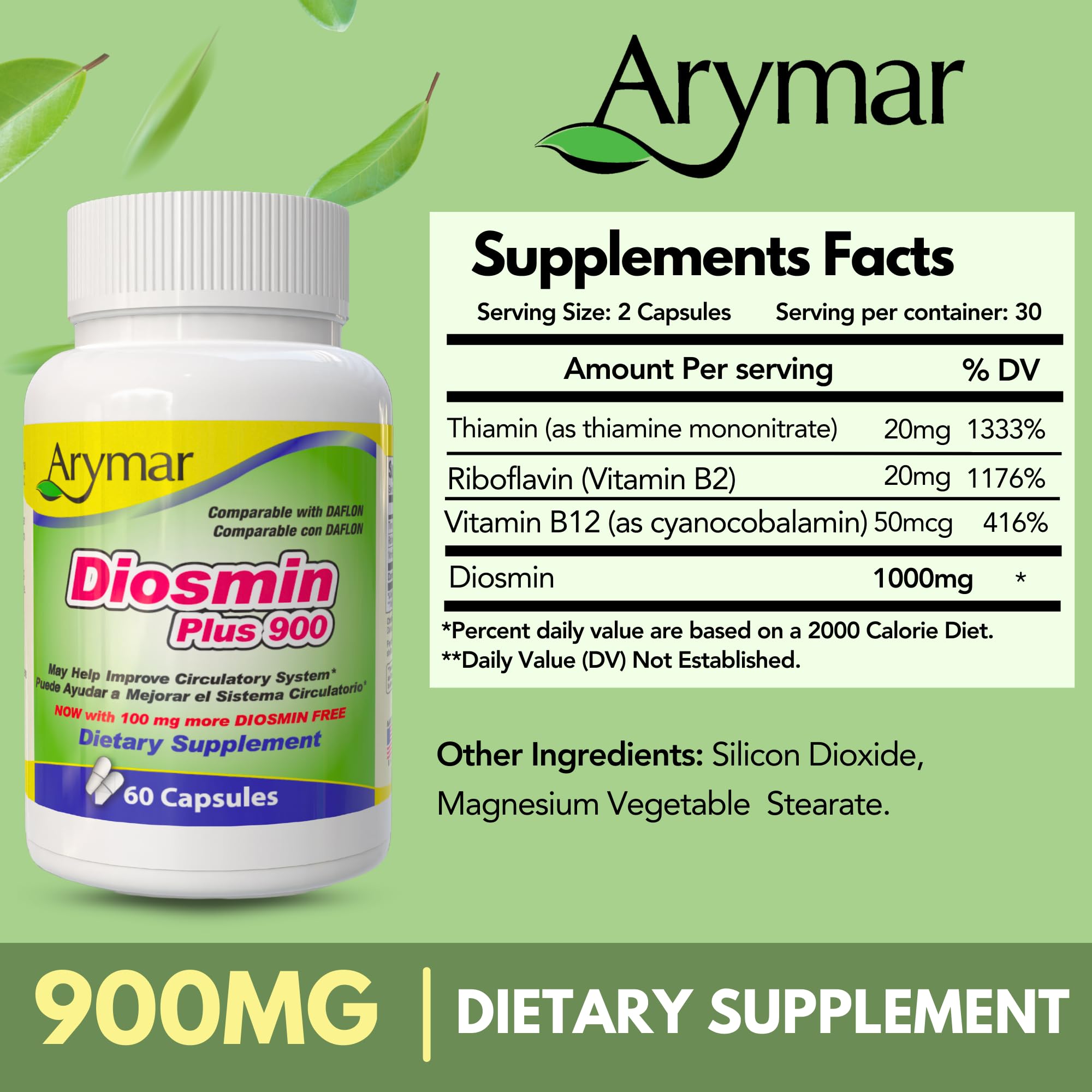 Arymar Diosmin Plus 900 daily use scene shows easy routine for circulatory support.
