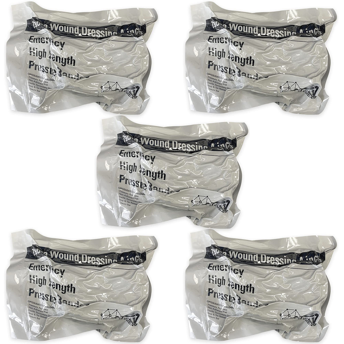 ASA TECHMED Israeli 4-Inch bandage packaging with instructions for quick self-application.