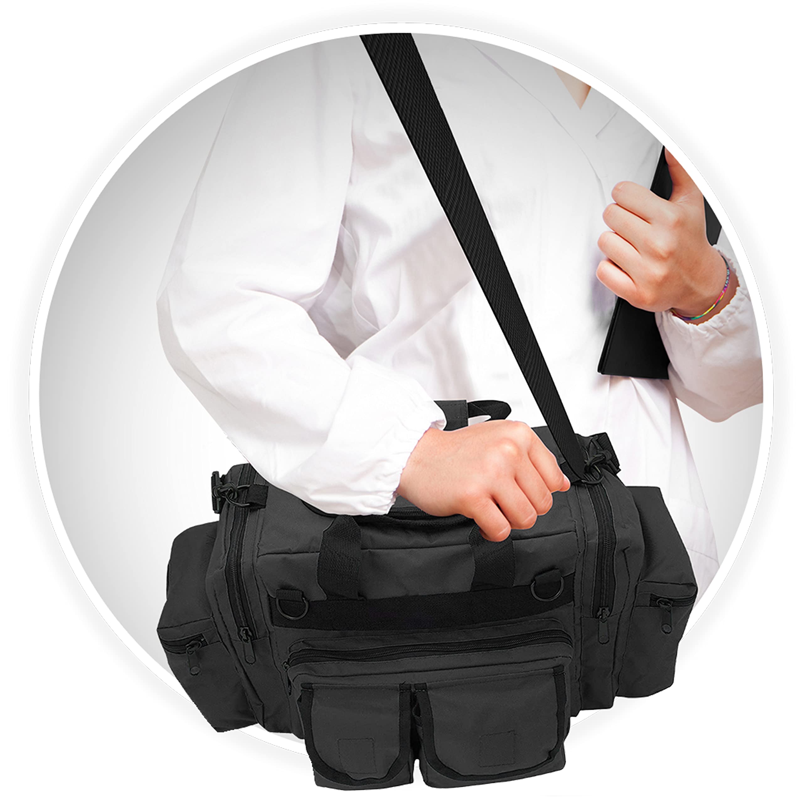 ASA TECHMED trauma bag deluxe top carry handle for quick grab-and-go