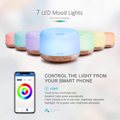 ASAKUKI 500ml diffuser capacity suitable for all-night use