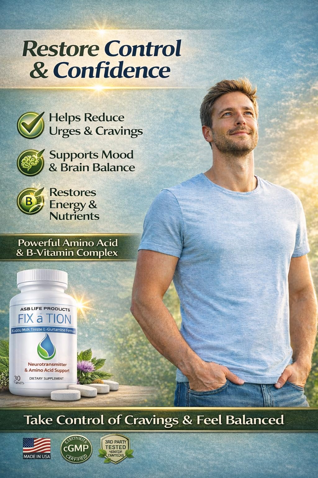 ASB Life craving pills closeup for convenient daily cravings support