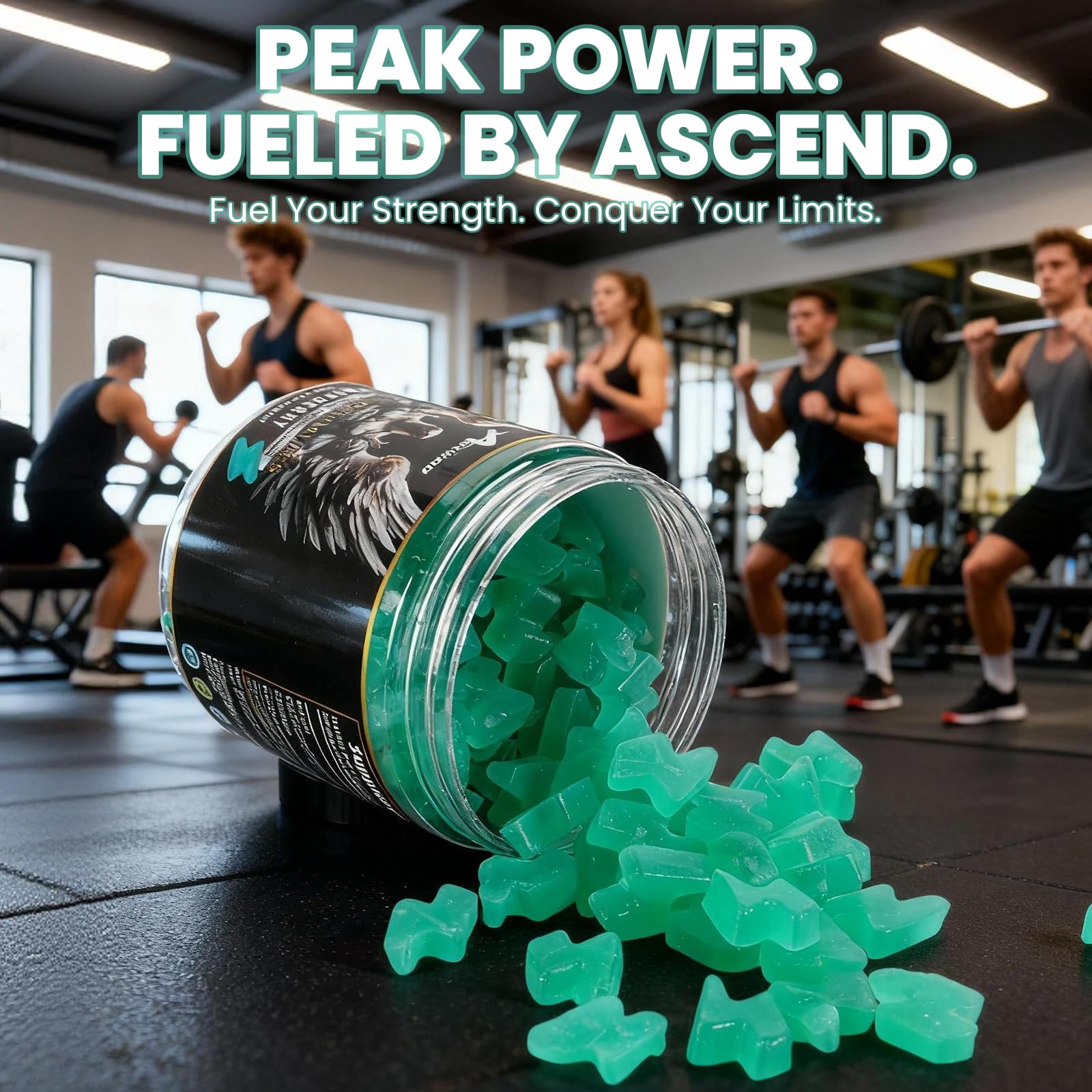 Ascend Creatine Monohydrate Gummies athlete during training session.