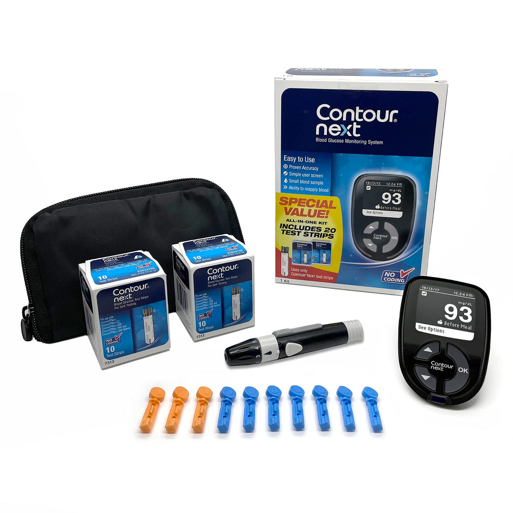 Ascensia CONTOUR NEXT meter front view for quick blood glucose testing