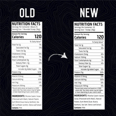 Ascent Casein protein powder gluten-free badge on label
