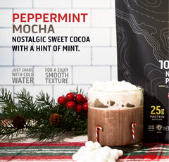 Ascent gluten-free whey protein container highlights clean ingredients.
