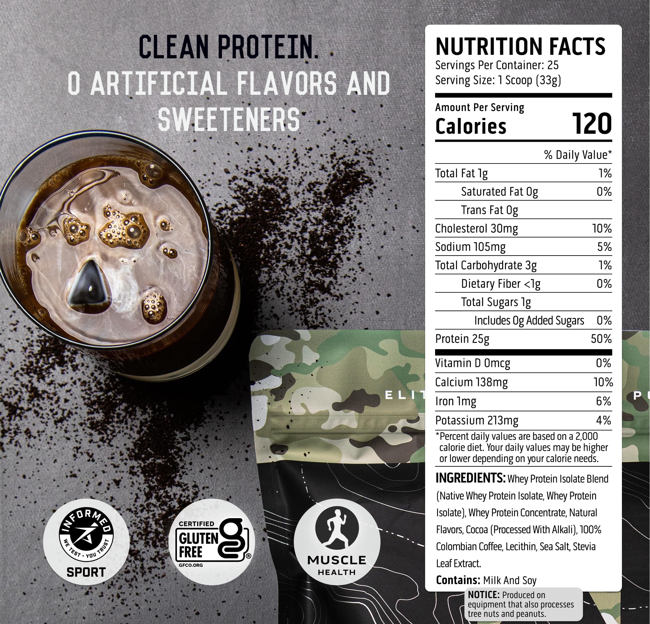 Ascent whey isolate scoop-dispense for quick post-workout mixing.