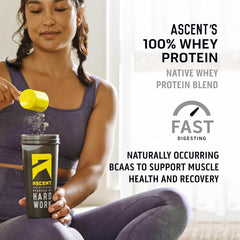 Ascent whey mint chocolate chip gluten-free packaging appeal