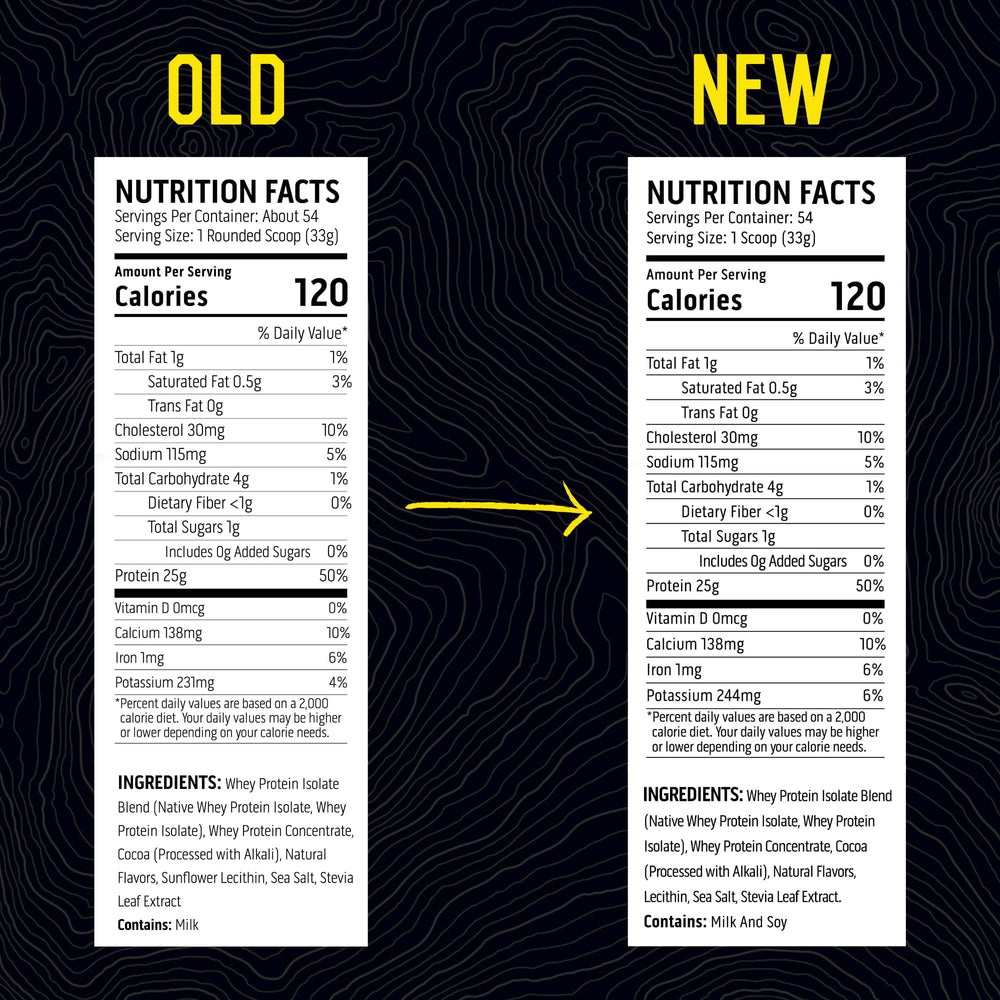 Ascent whey protein label highlights naturally occurring BCAAs for recovery.