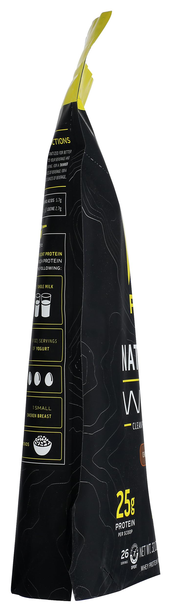 Ascent whey protein dispense demonstrates easy, mess-free mixing.