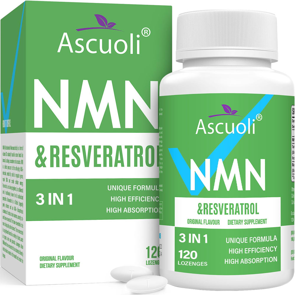 Ascuoli Sublingual NMN bottle front view for daily energy support