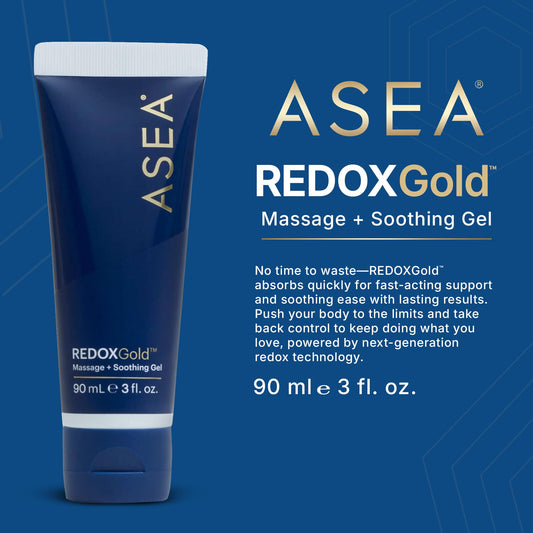 ASEA REDOXGold gel application shows quick absorption and comfort
