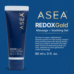 ASEA REDOXGold gel application shows quick absorption and comfort
