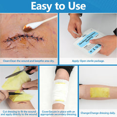 ASKIZ Cut-to-fit gauze dressing 5x9 for precise coverage.