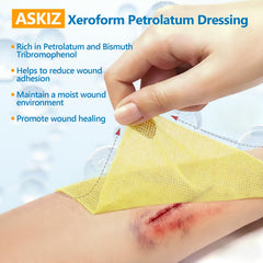 ASKIZ Non-adherent gauze pads 5x9 for gentle wound care.