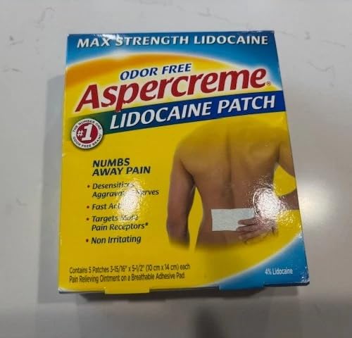 Asoercreme lidocaine patch applied to back for targeted, fast relief