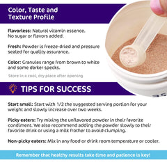 Aspire Nutrition Multi+ powder poured into a glass for a convenient morning routine