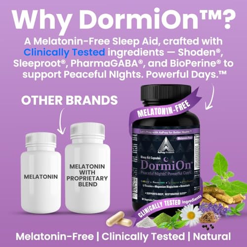 AsPray DormiOn label back detailing herbal ingredients and safety assurances.
