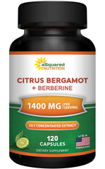 aSquared Nutrition Citrus Bergamot with Berberine bottle showing compact veggie capsules for daily heart support