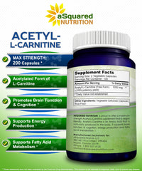 aSquared Nutrition Acetyl L-Carnitine pour illustrating quick capsule access