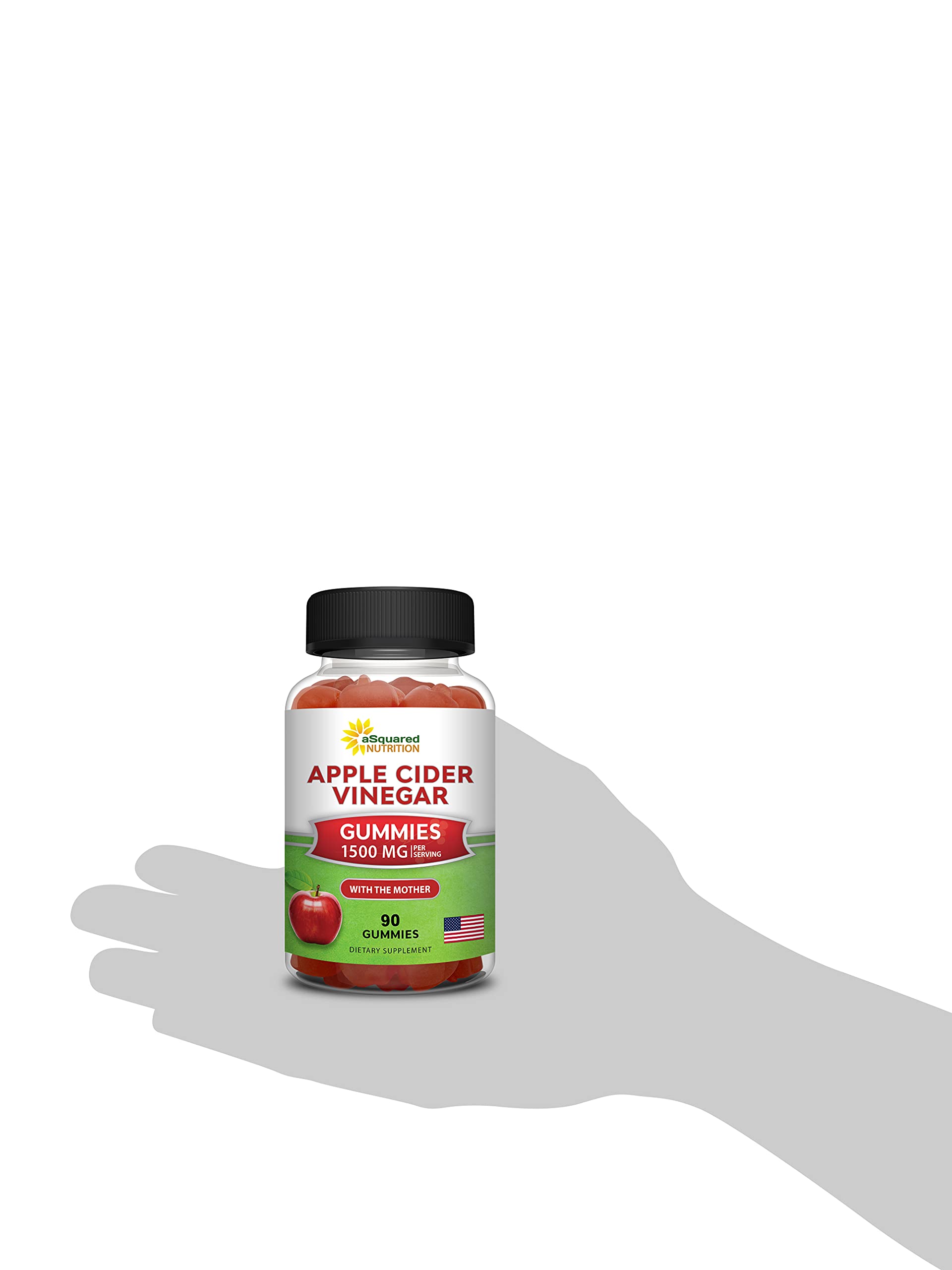 aSquared Nutrition ACV gummies displayed as part of a daily health routine.