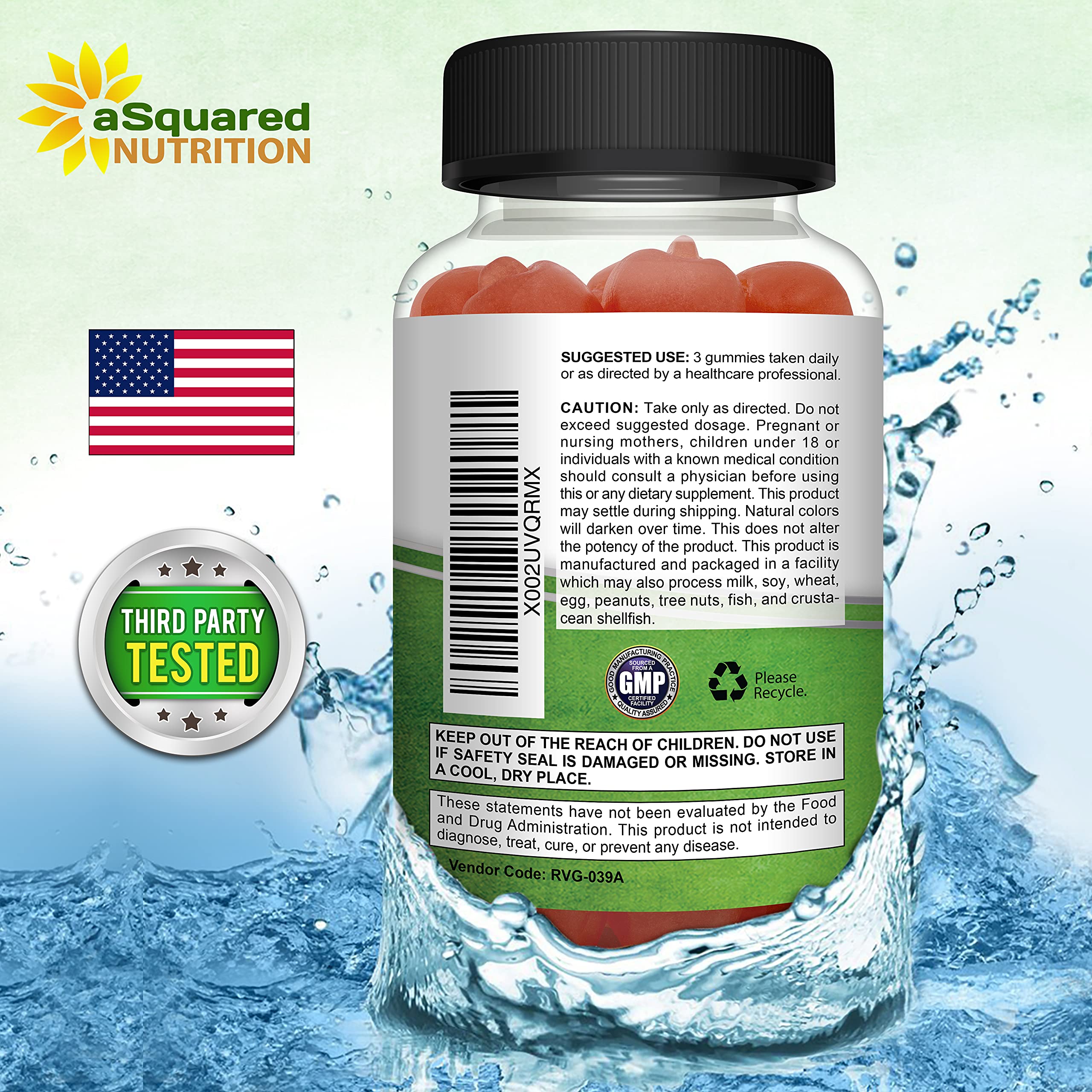 aSquared Nutrition ACV gummies demonstrating compatibility with digestion-focused routines.