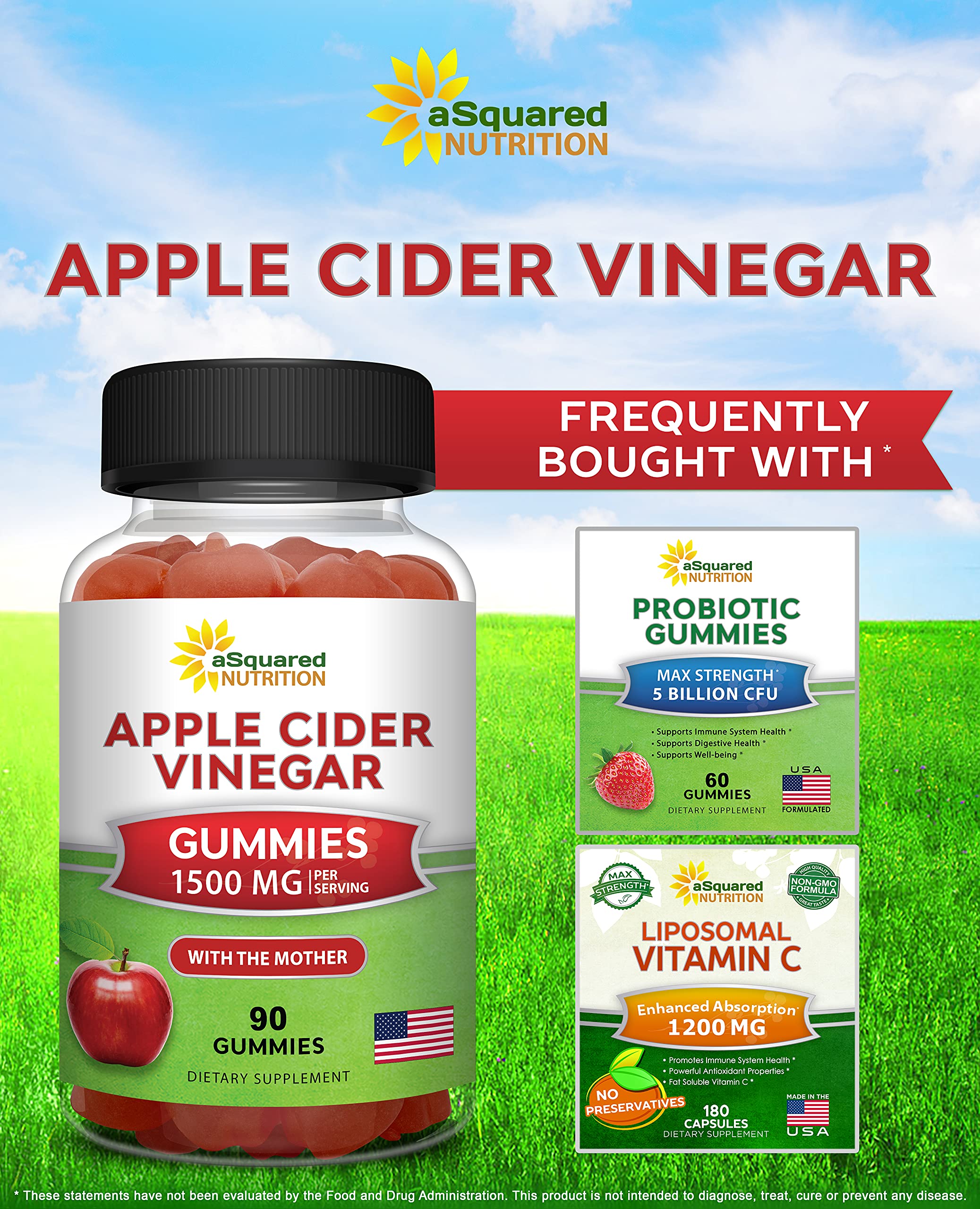 aSquared Nutrition ACV gummies vegan and ready for daily use.