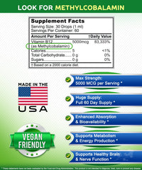 Asquared Nutrition B12 drops GMP facility badge indicating quality manufacturing