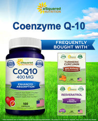 aSquared Nutrition CoQ10 bottle held while starting morning routine.