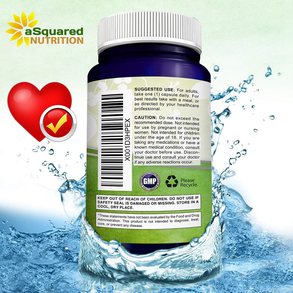 aSquared Nutrition CoQ10 sleek packaging on a clean surface.